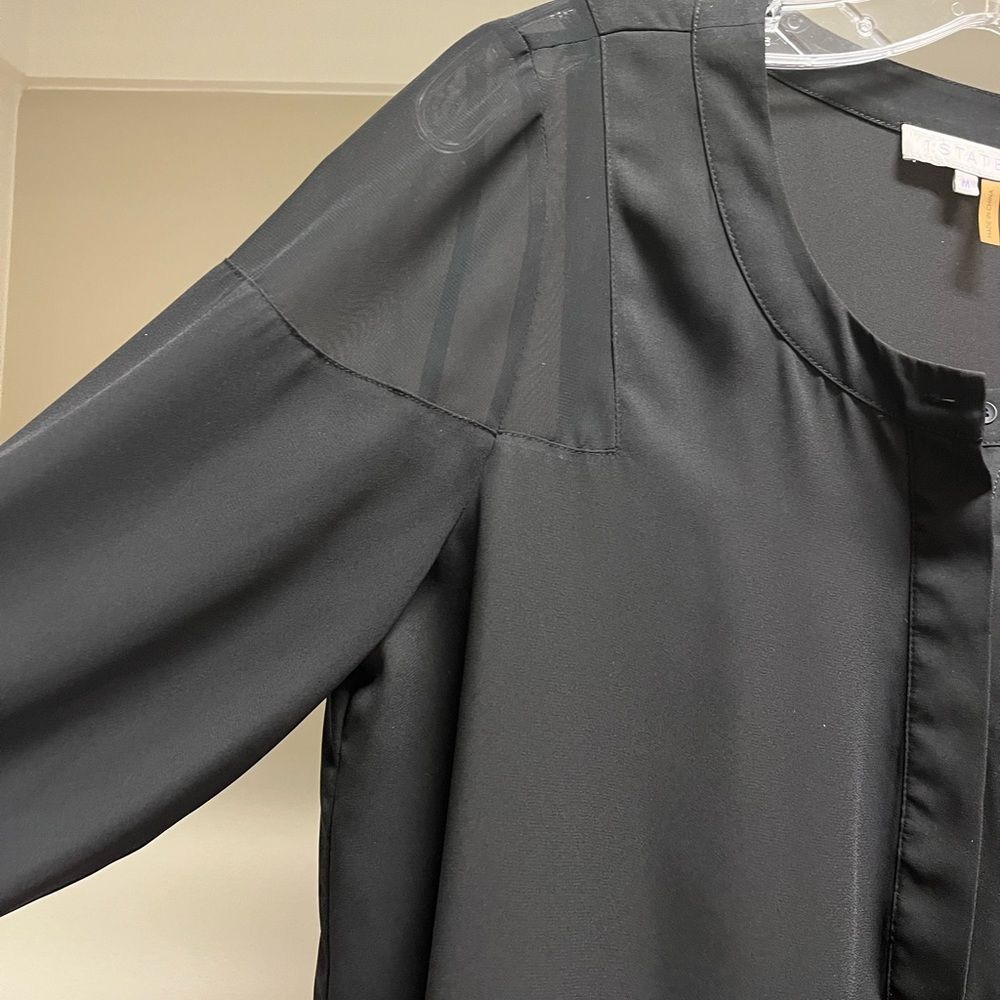 1.State Half Button Pullover Long Sleeve Blouse! - image 4